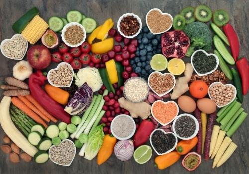 A colourful and diverse selection of healthy foods