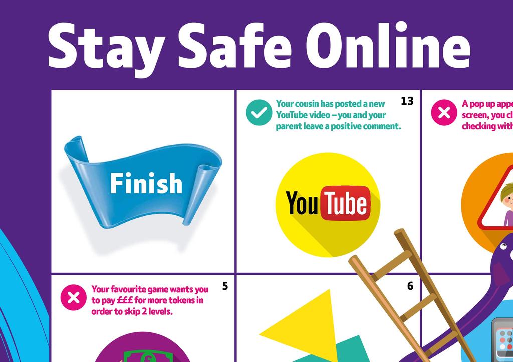 Safer Internet Day: Online Safety Snakes and Ladders Board Game