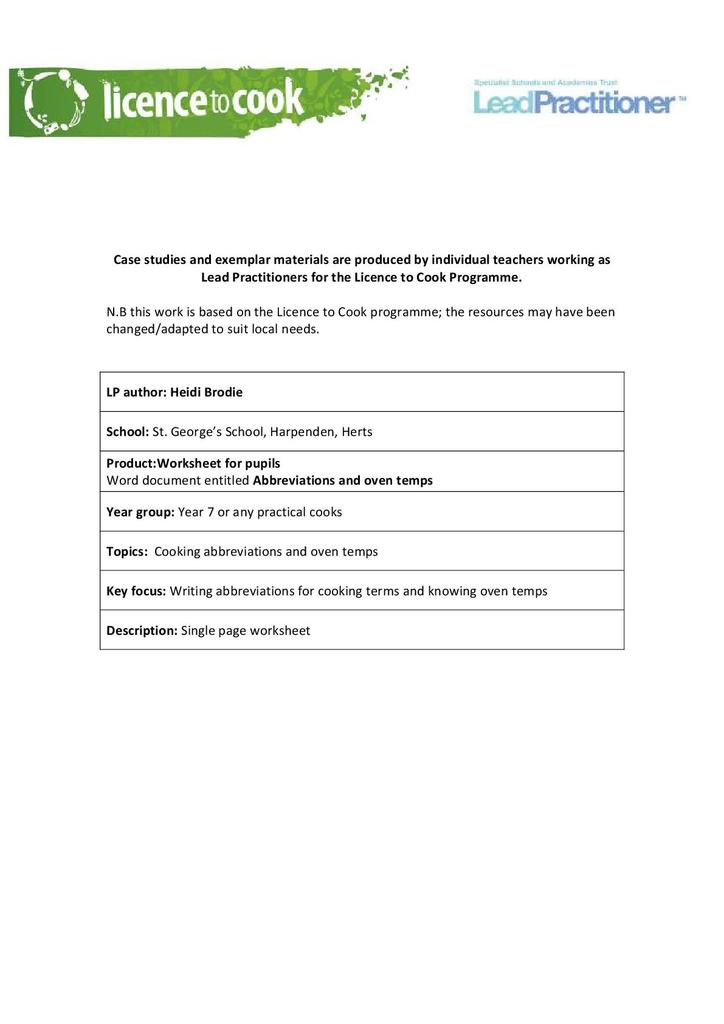 Oven Temperature Conversion Chart Pdf