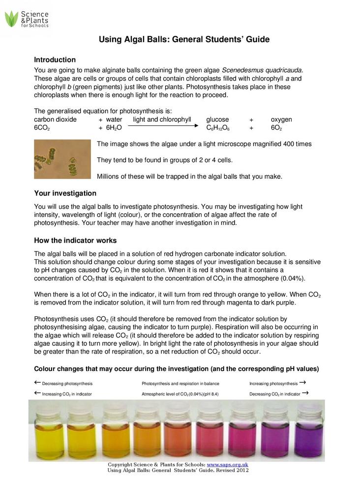 Bicarbonate Indicator Colour Chart